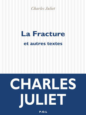 cover image of La Fracture et autres textes